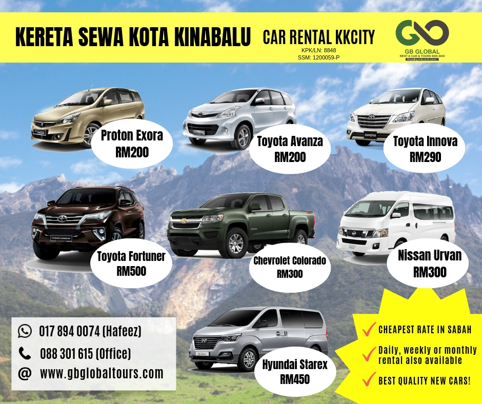 Kereta Sewa Di Kota Kinabalu - GB Global Rent A Car 